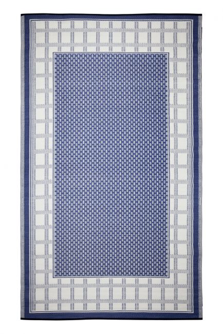 Europa Plastic Outdoor Rug in Blue