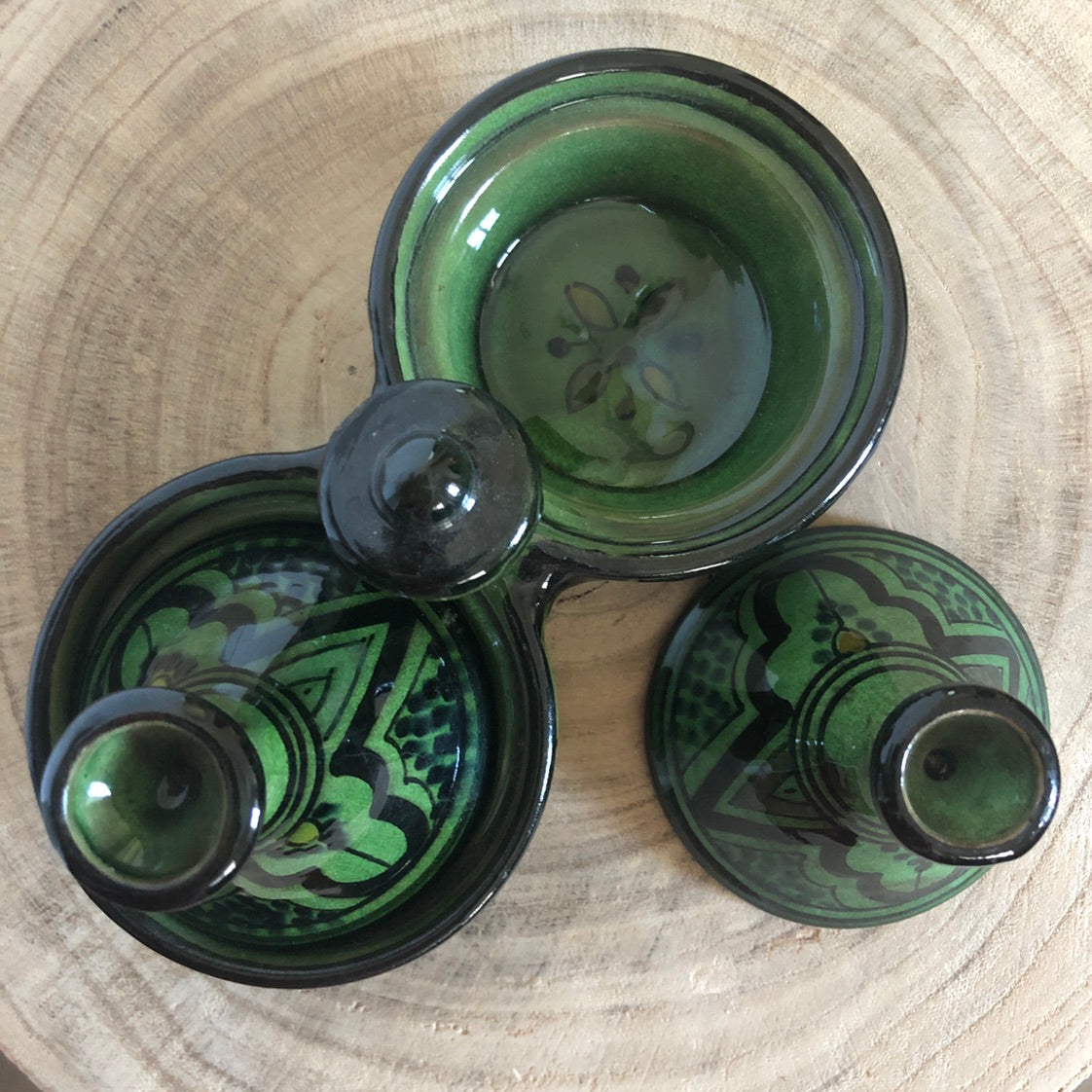 Maroc Mini Dual Tagine in Green