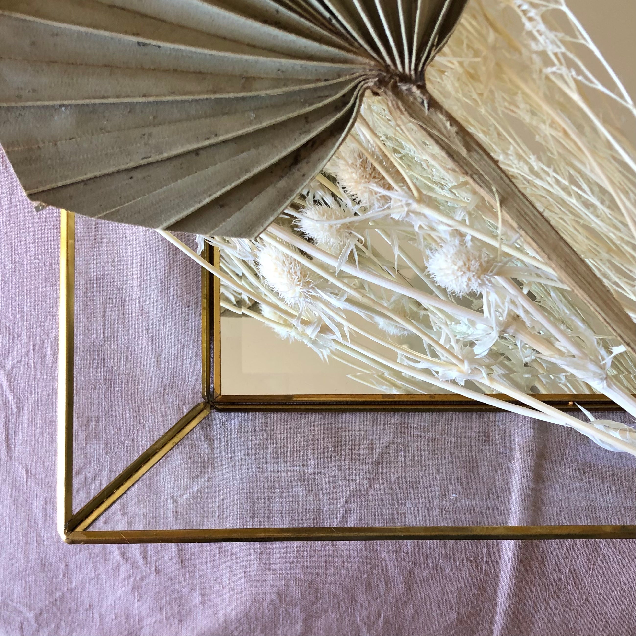 Brass & Glass Large Tray