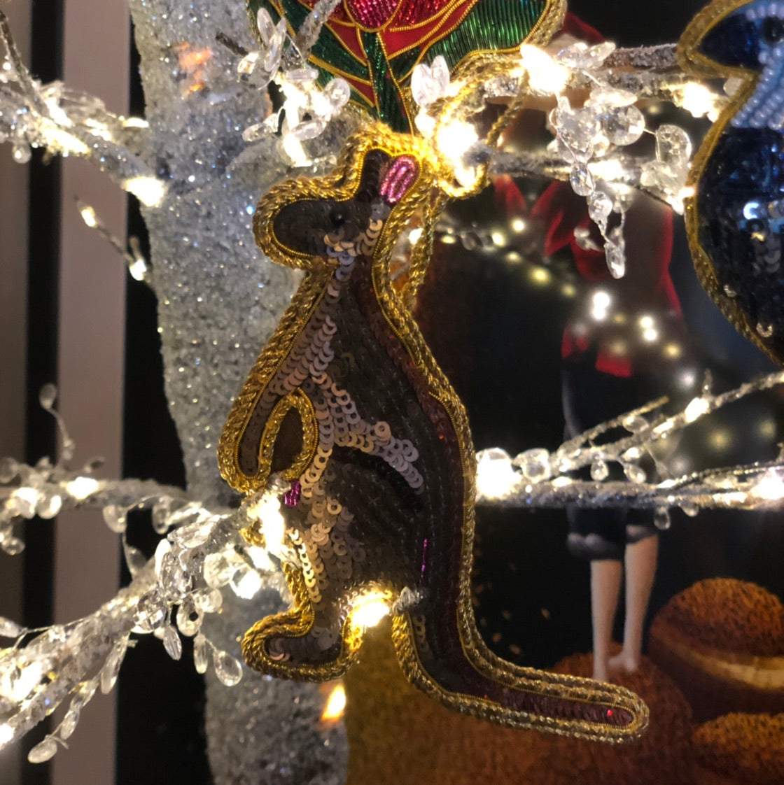 Kangaroo Sequin Hanging Decoration