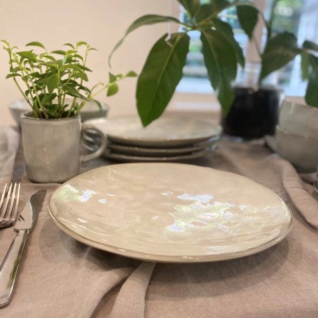 Indigo Dinner Set in Natural