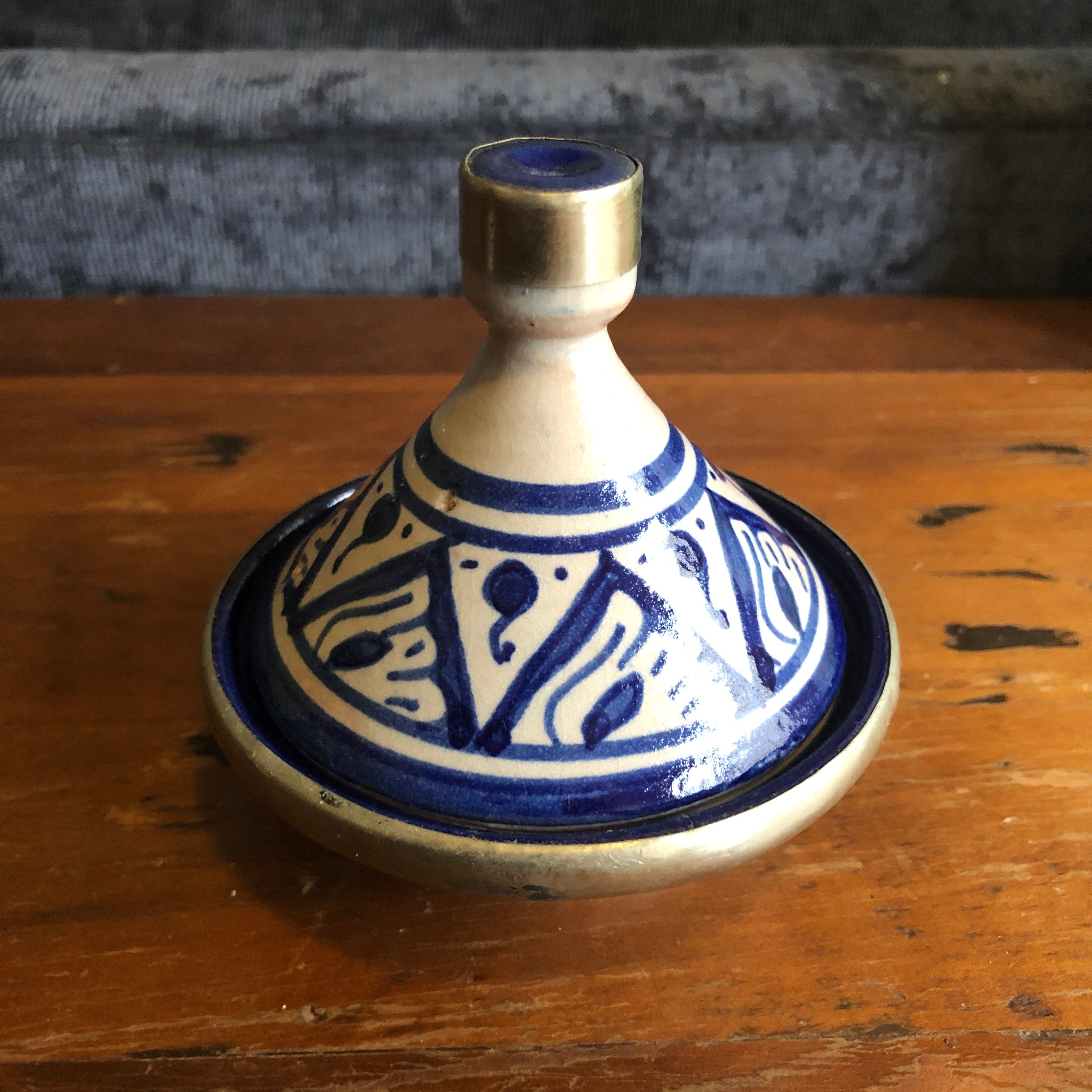 Tangier Mini Tagine in Blue & White