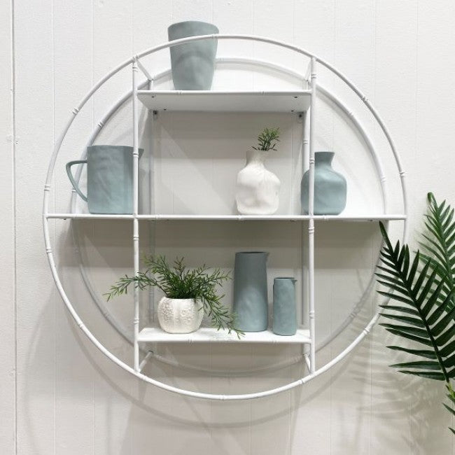 Kanada Round Shelf in White
