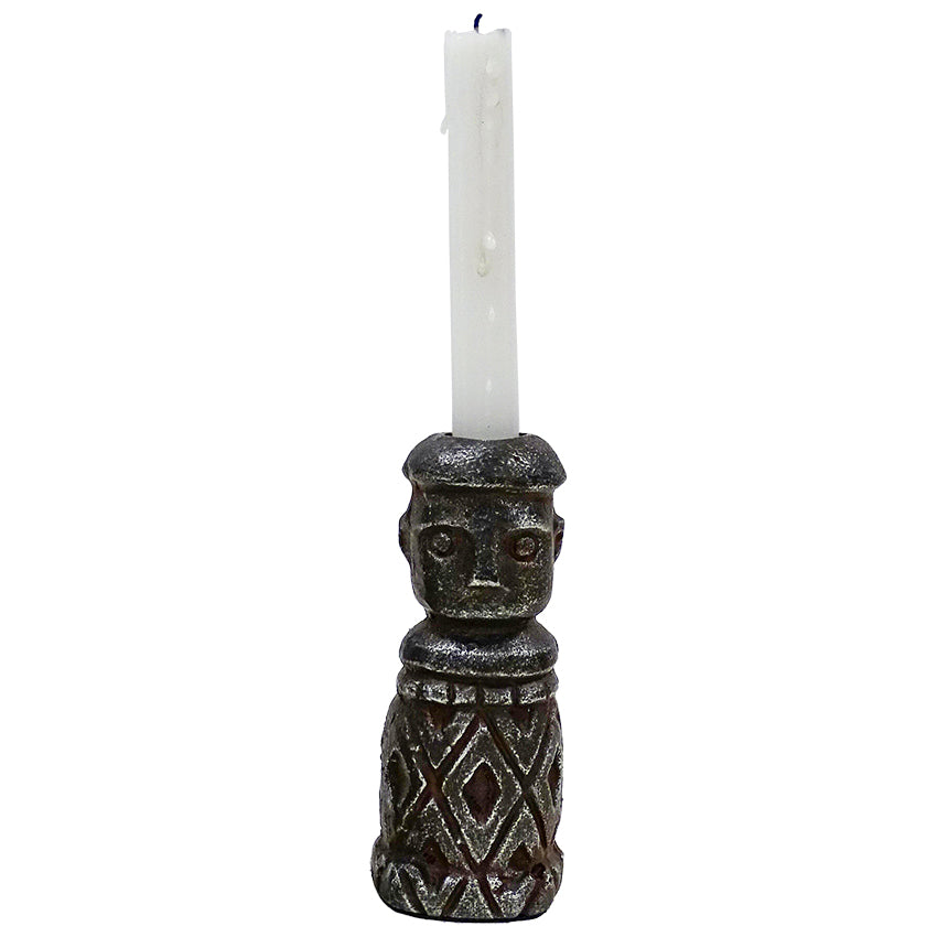 Brun Cast Iron Candle Holder - Tall