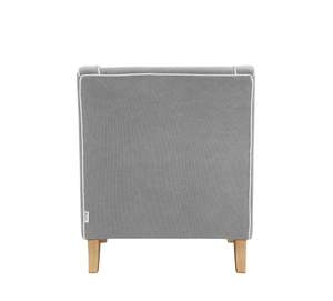 Bondi Armchair Grey W/ White Piping