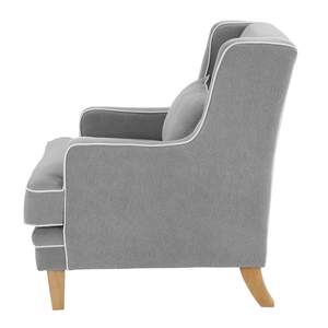 Bondi Armchair Grey W/ White Piping