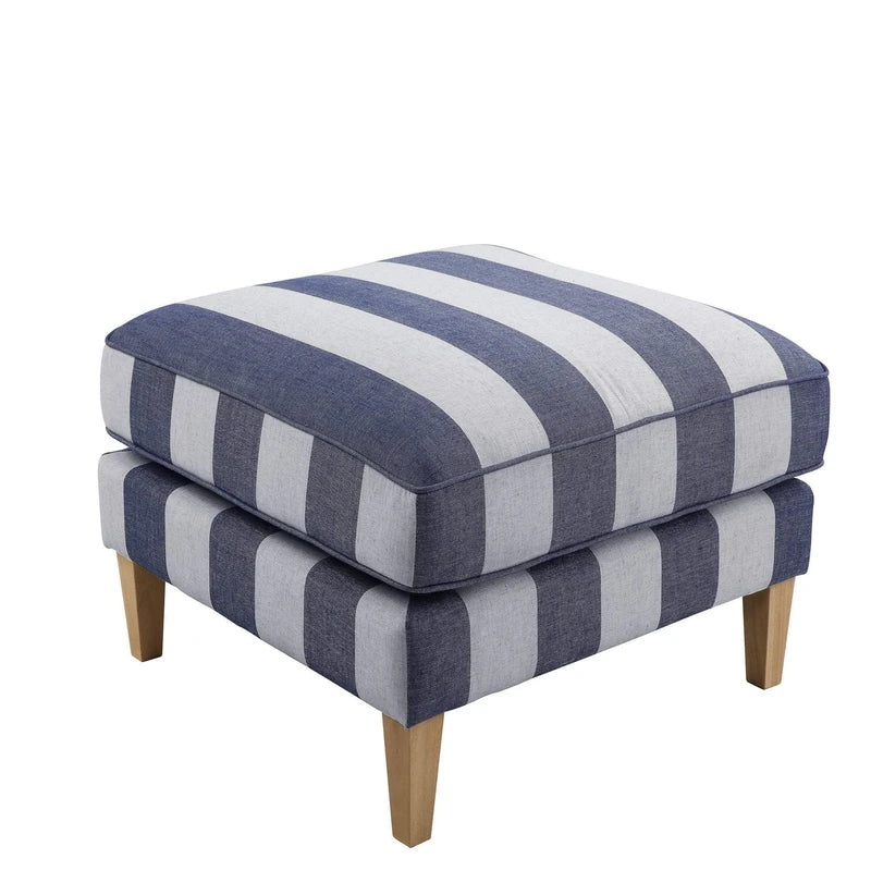 Bondi Ottoman Denim Cream Stripe