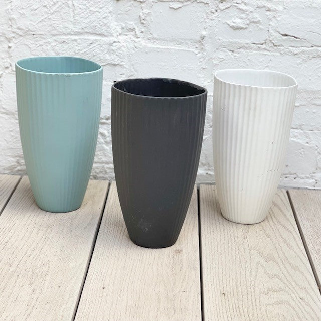 Flax Vase in White
