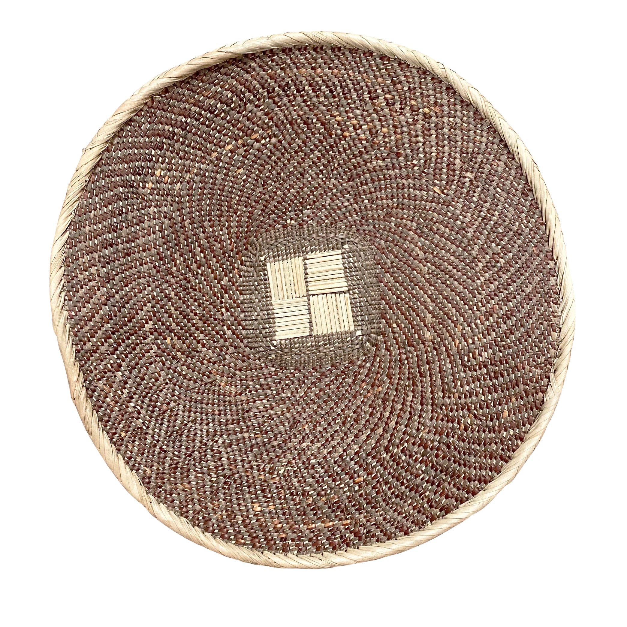 Brass and Bone Inlay Chapati Box with Diamond Design