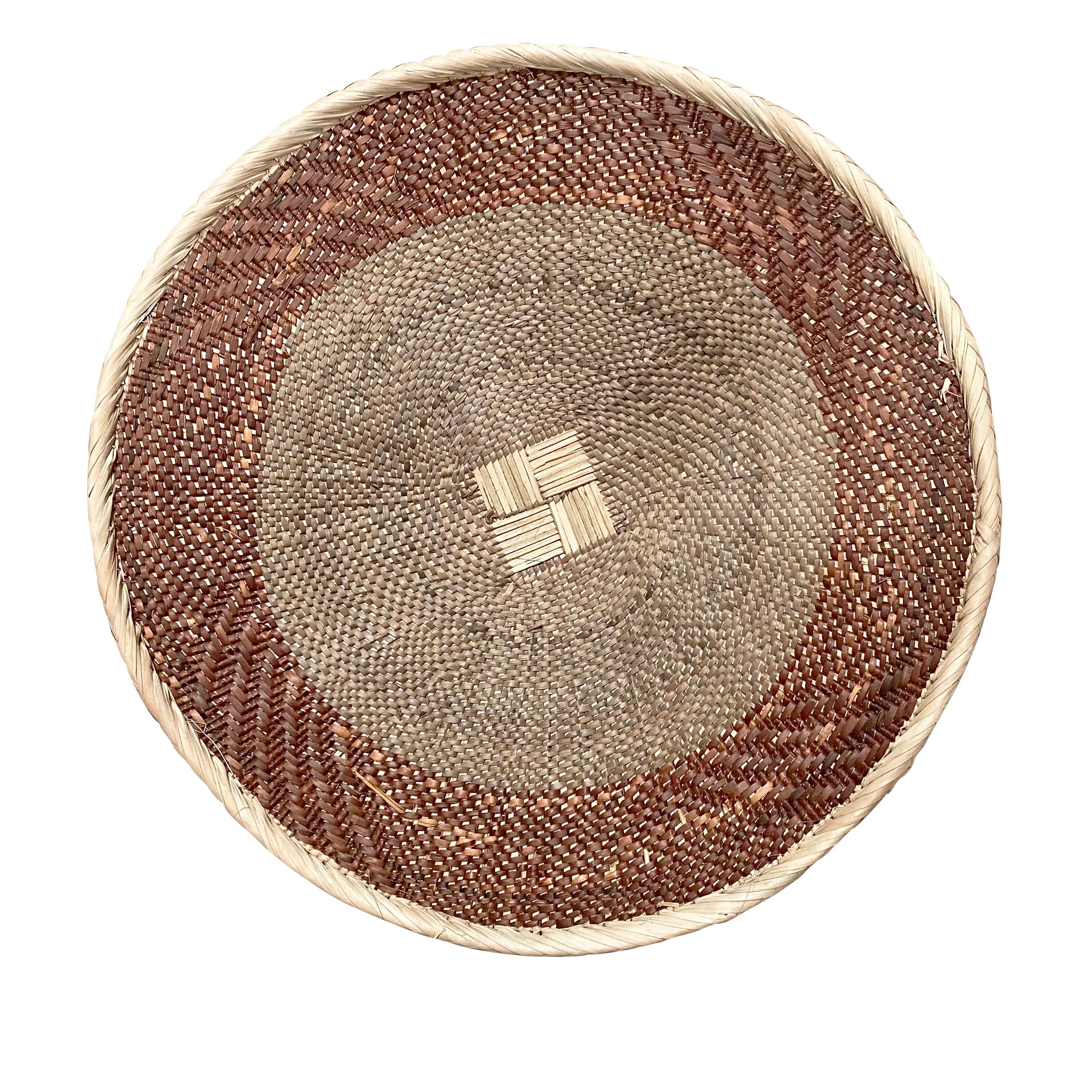 Brass and Bone Inlay Chapati Box with Diamond Design