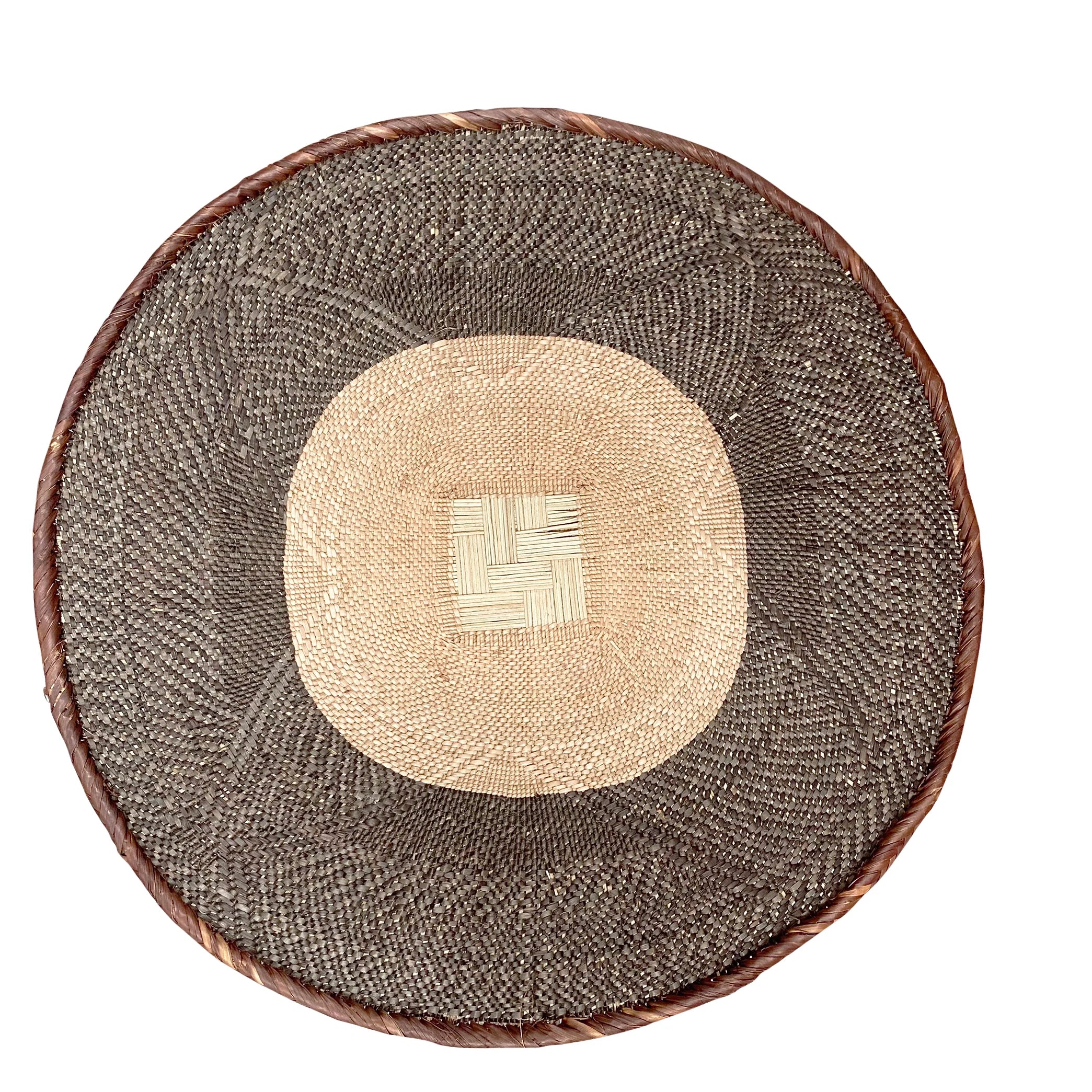 Brass and Bone Inlay Chapati Box with Diamond Design