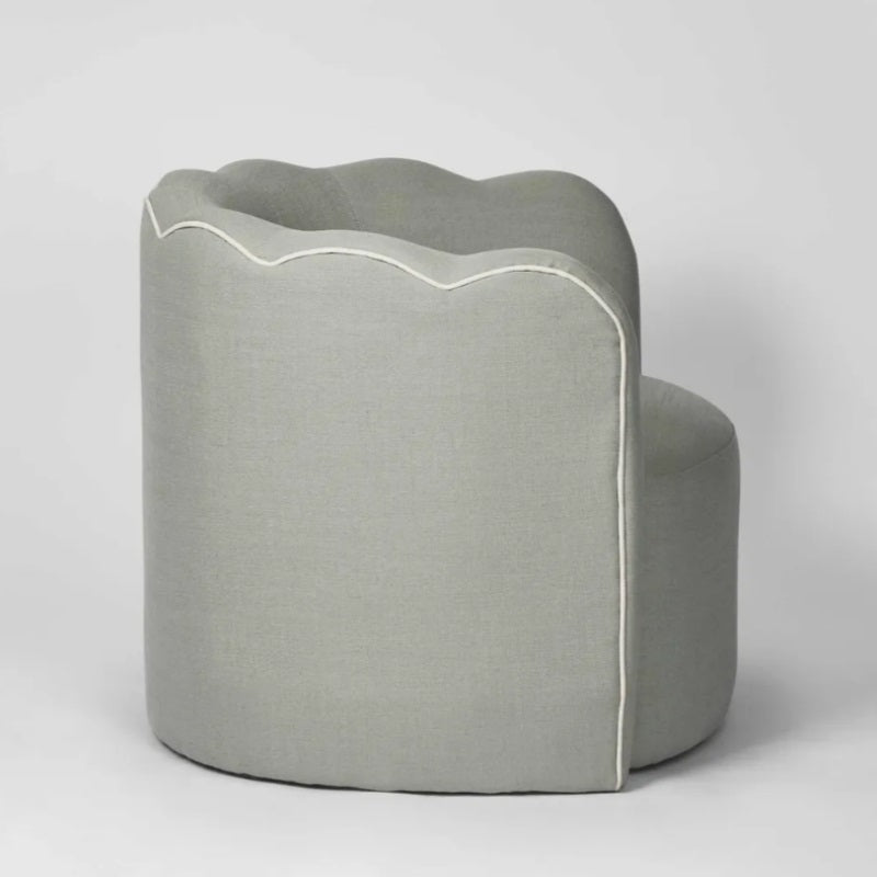 Camille Scallop Armchair in Seafoam