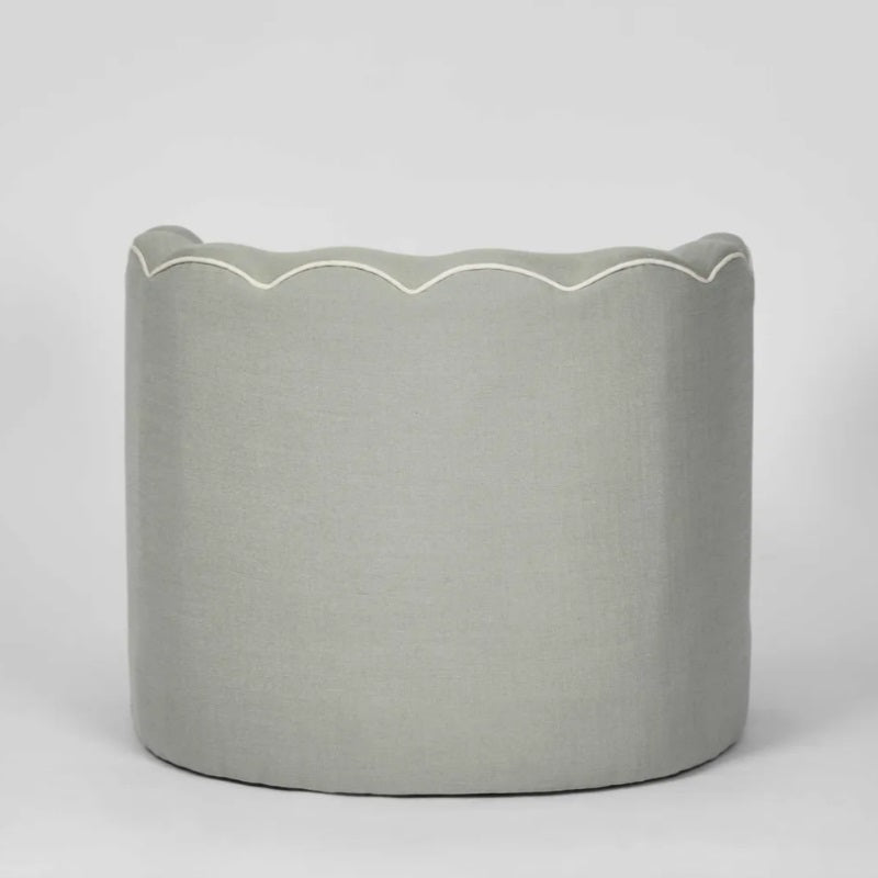 Camille Scallop Armchair in Seafoam