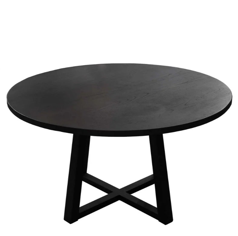 Denver Oak Dining Table in Black