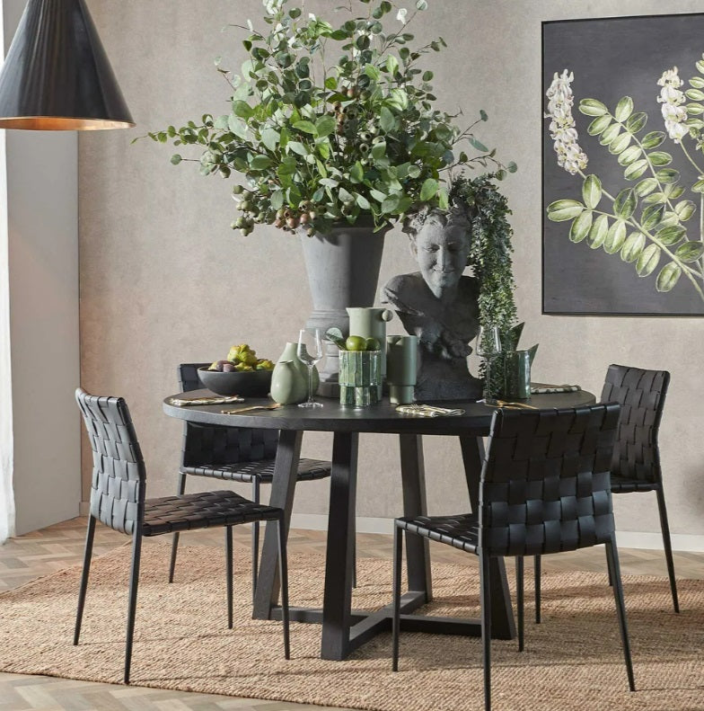 Denver Oak Dining Table in Black