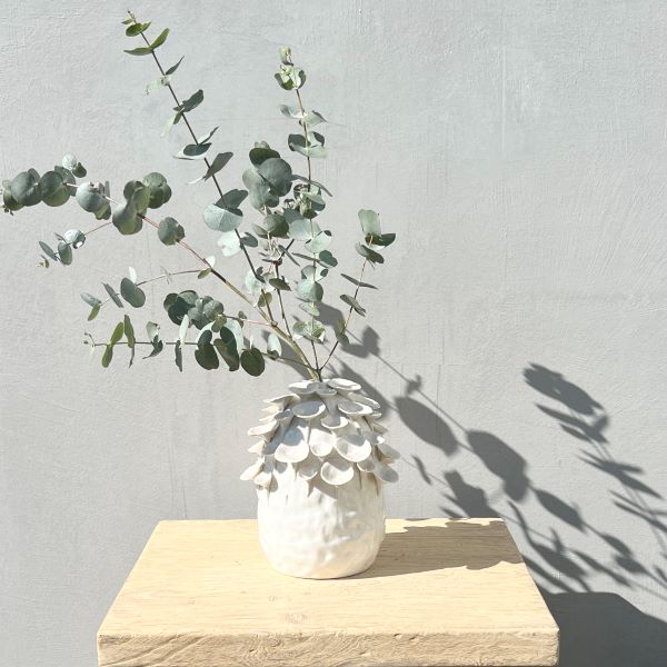 Water Cress Vase in White