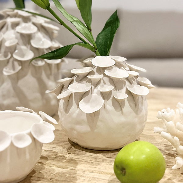 Water Cress Vase in White