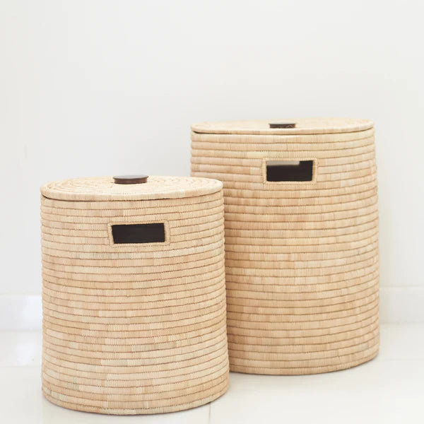 Ilala Palm Laundry/Multipurpose Basket with Lid - Extra Small