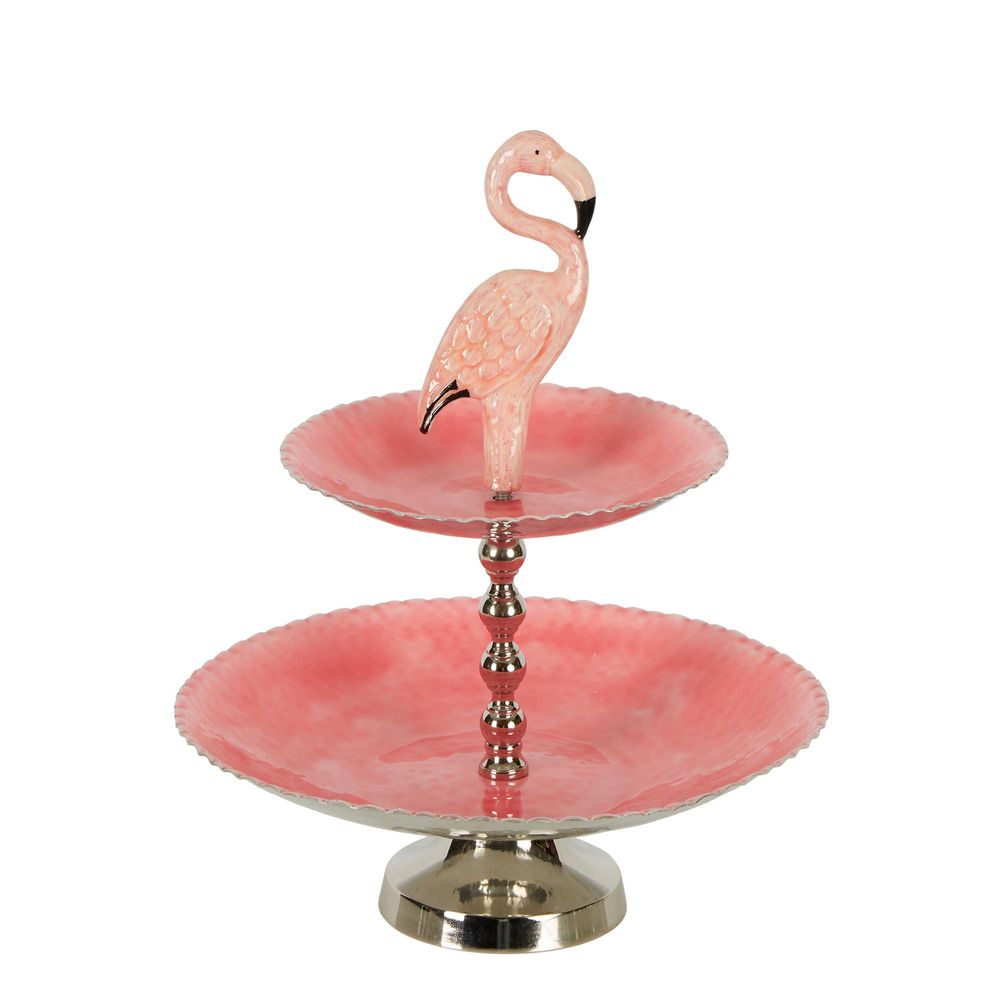 Flamingo Aluminium Cake Stand in Pink