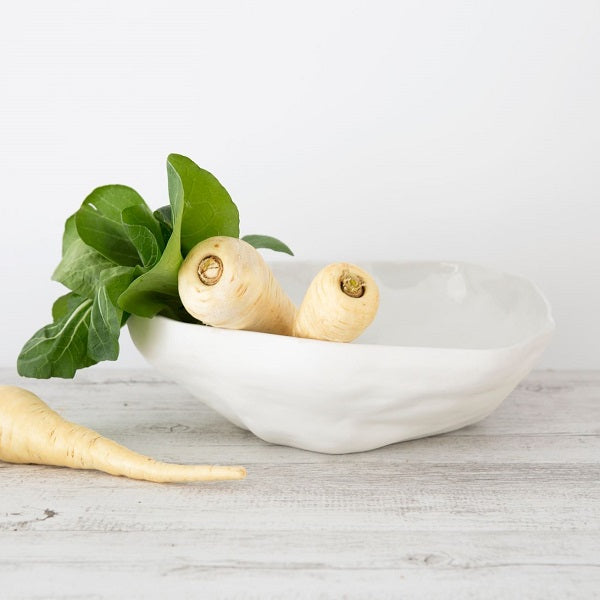 Flax Fruit Bowl in White