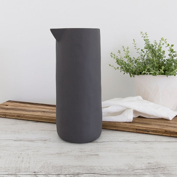 Flax Jug No Handle in Charcoal