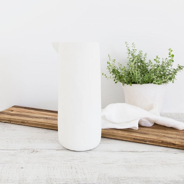 Flax Jug No Handle in White