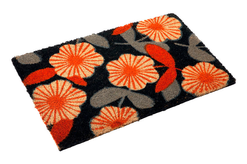 Floral Coir Door Mat