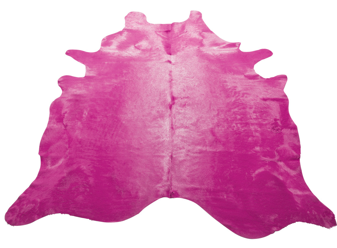 Fuschia Dyed Cow Hide Rug