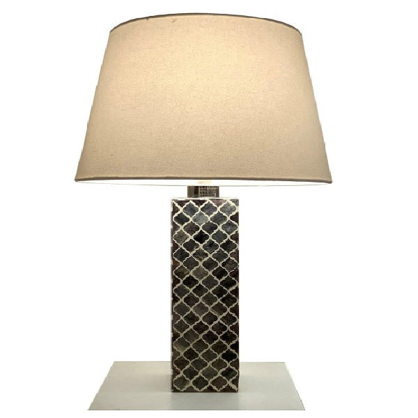 Grey Clover Bone Lamp