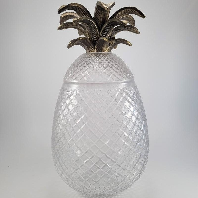 Cut Glass Pineapple Lidded Jar