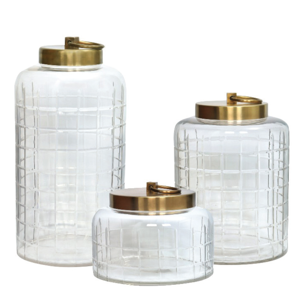 Indigo Luxe Glass Jar