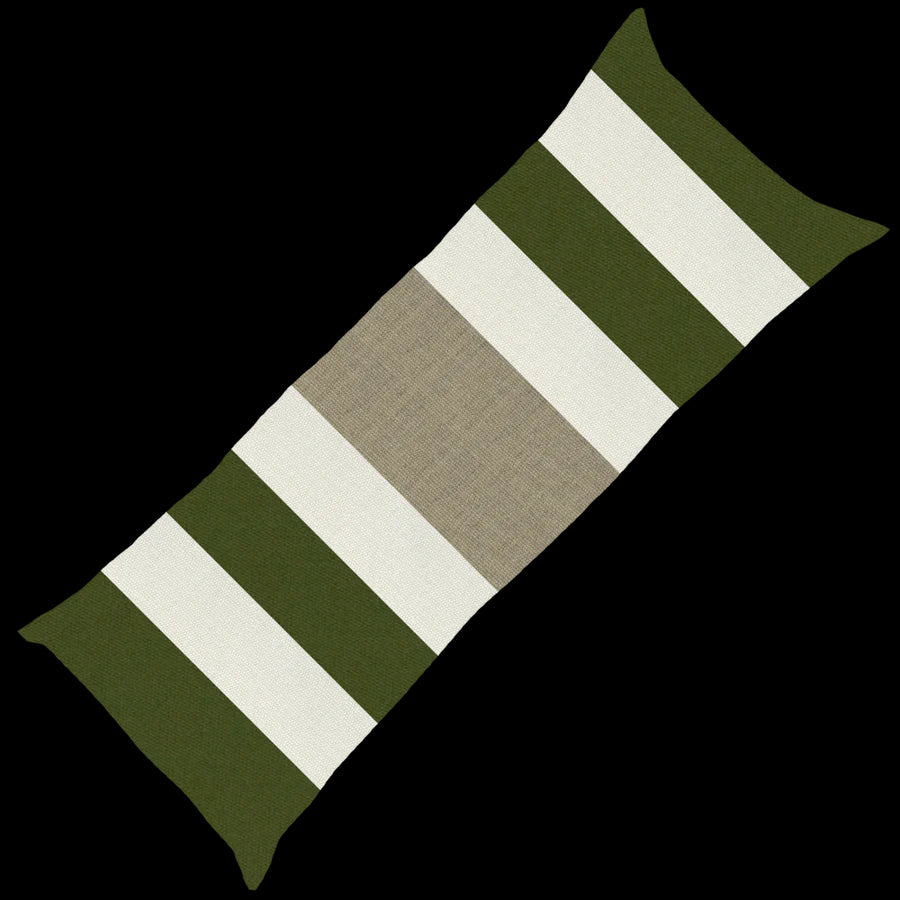 Outdoor Stripe Long Lumber Cushion 35 x 90cm in Green