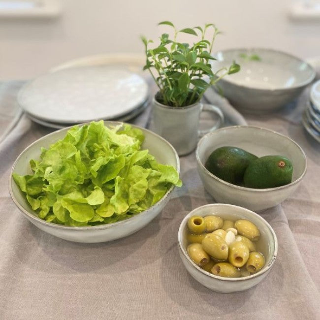 Indigo Dinner Set in Natural