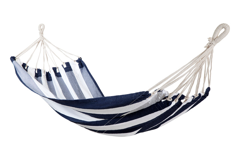 Verano Cotton Hammock in Blue and White