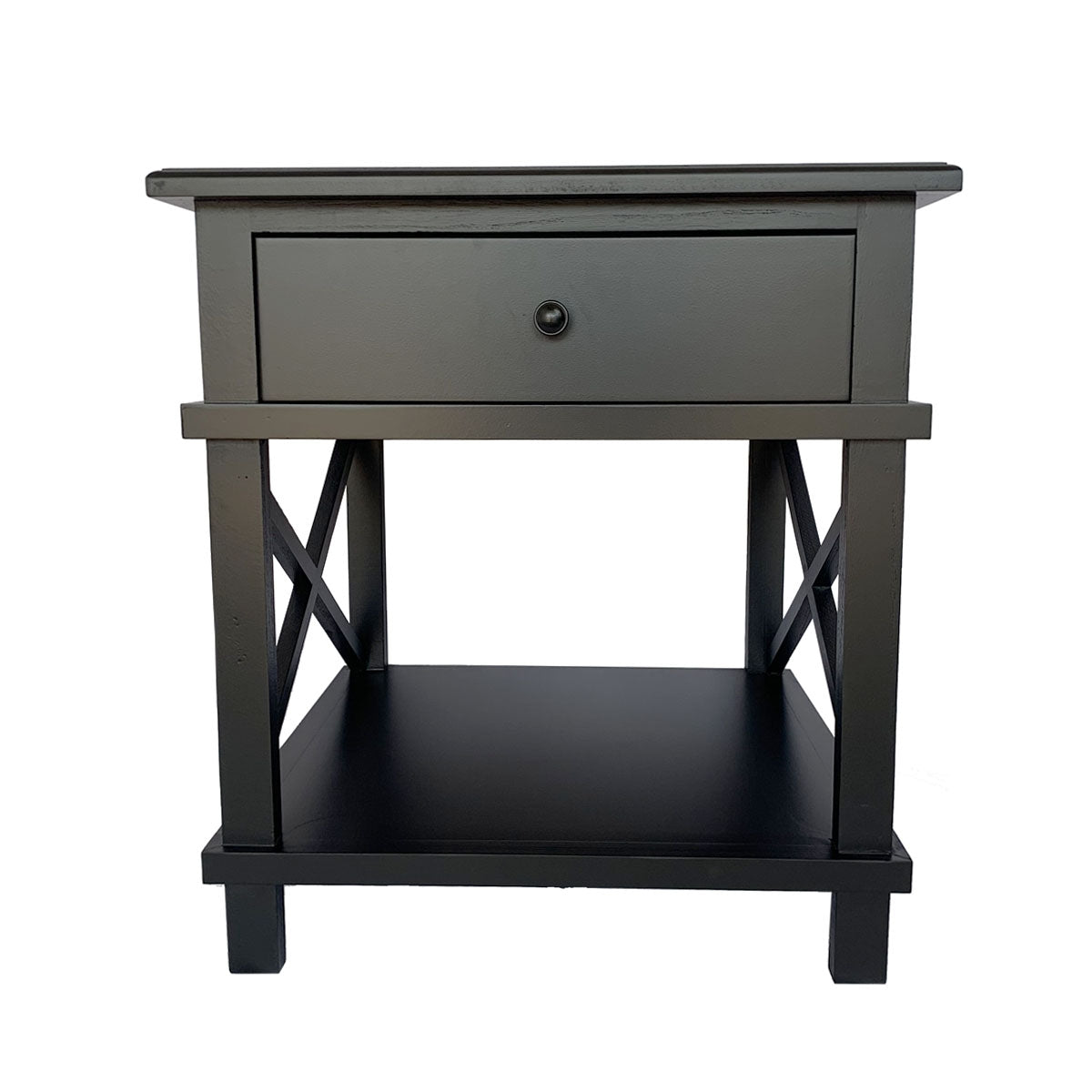 Hampton Bedside Table in Black