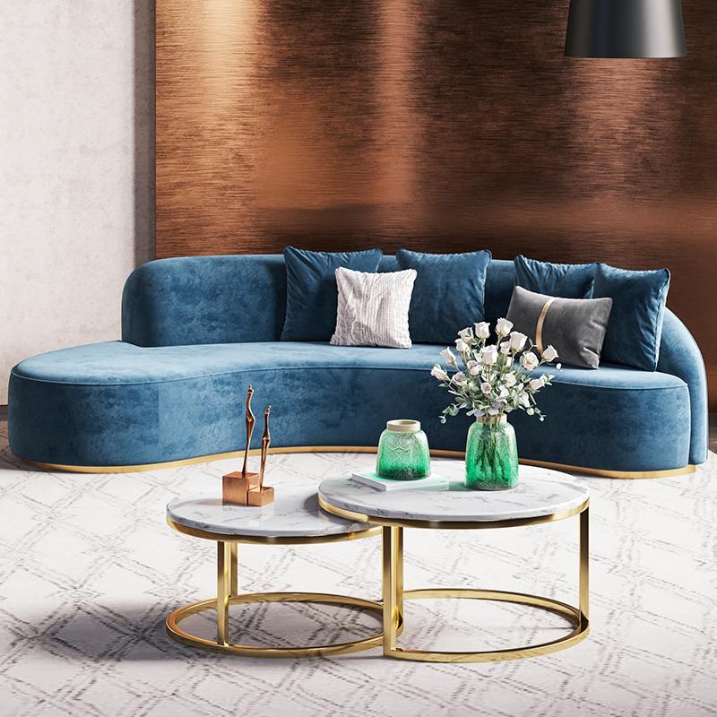 Company Nesting Table Set of 2 with Gold Legs