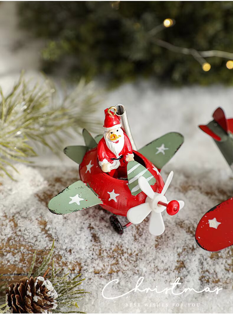 Hanging Aircraft Christmas Ornaments