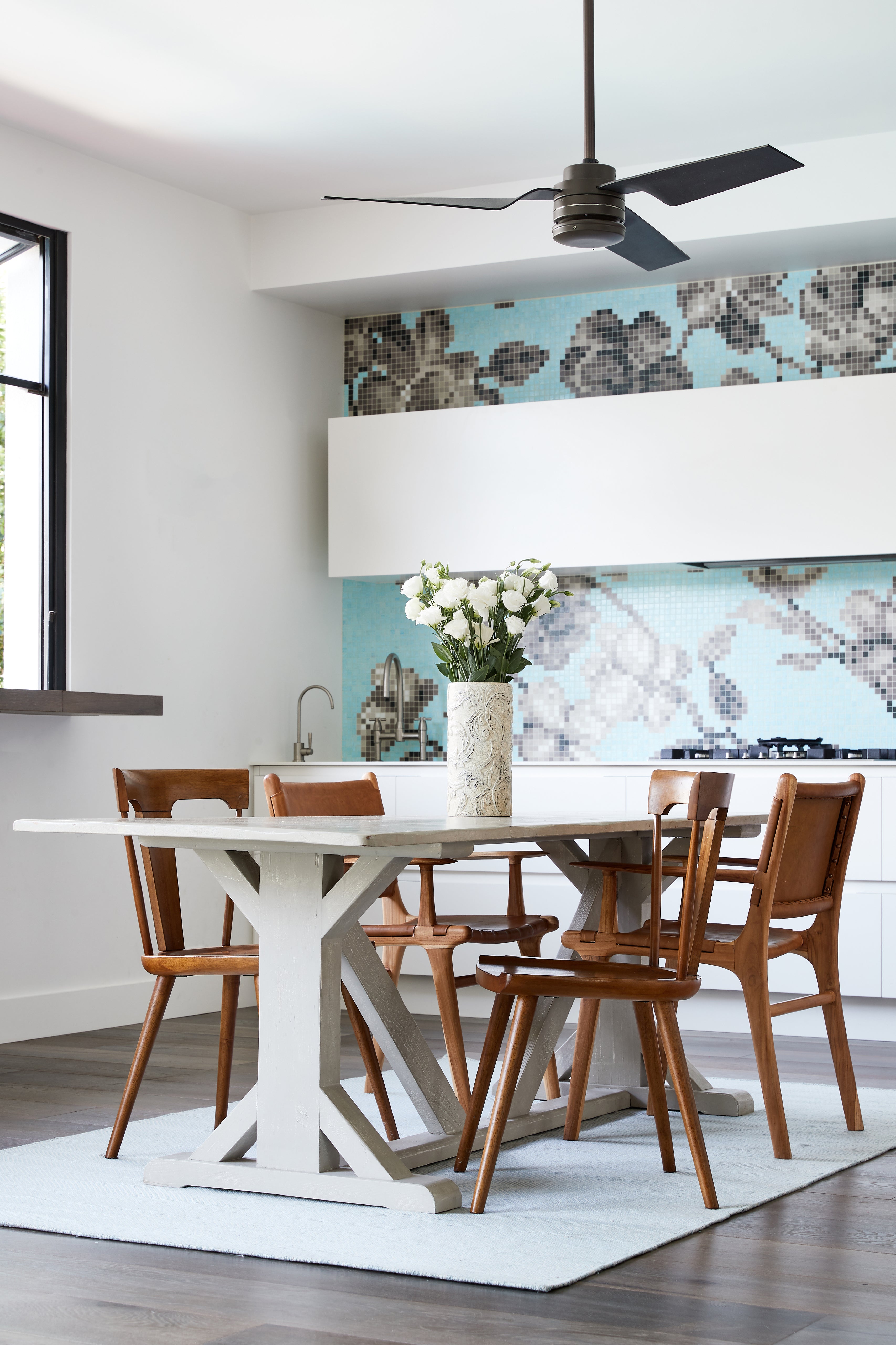 Herringbone Sky Blue Rug