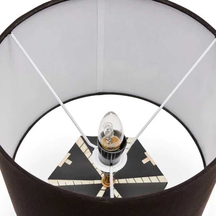 Criss Cross Bone Inlay Table Lamp
