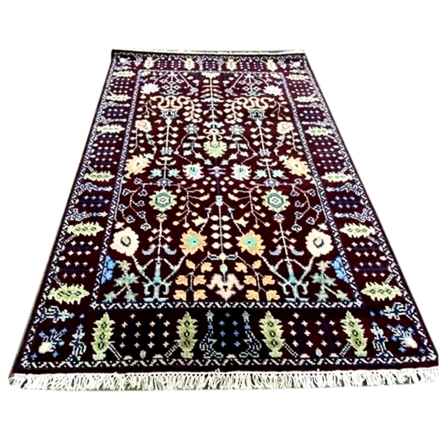 Evening Garden Nightshade 100% NZ Wool Oushak Rug