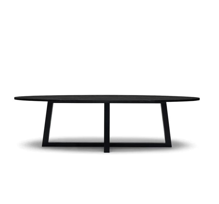 Treeline Oval Dining Table in Black Oak
