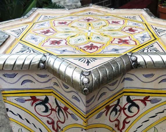 Handpainted Star Side Table
