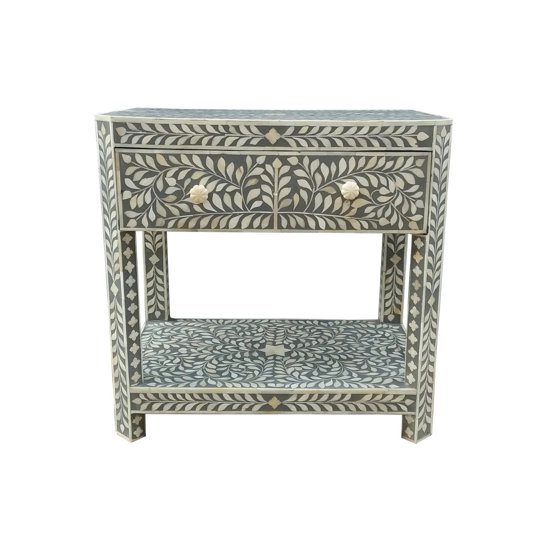Freedom Bone Inlay Bedside Table