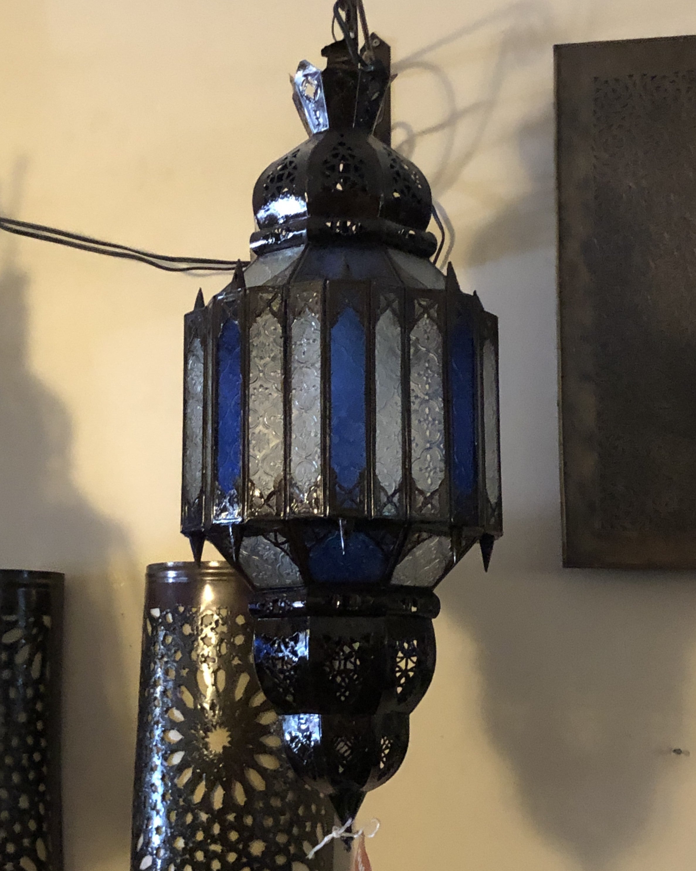 Classic Moroccan Hanging Glass Pendant Light