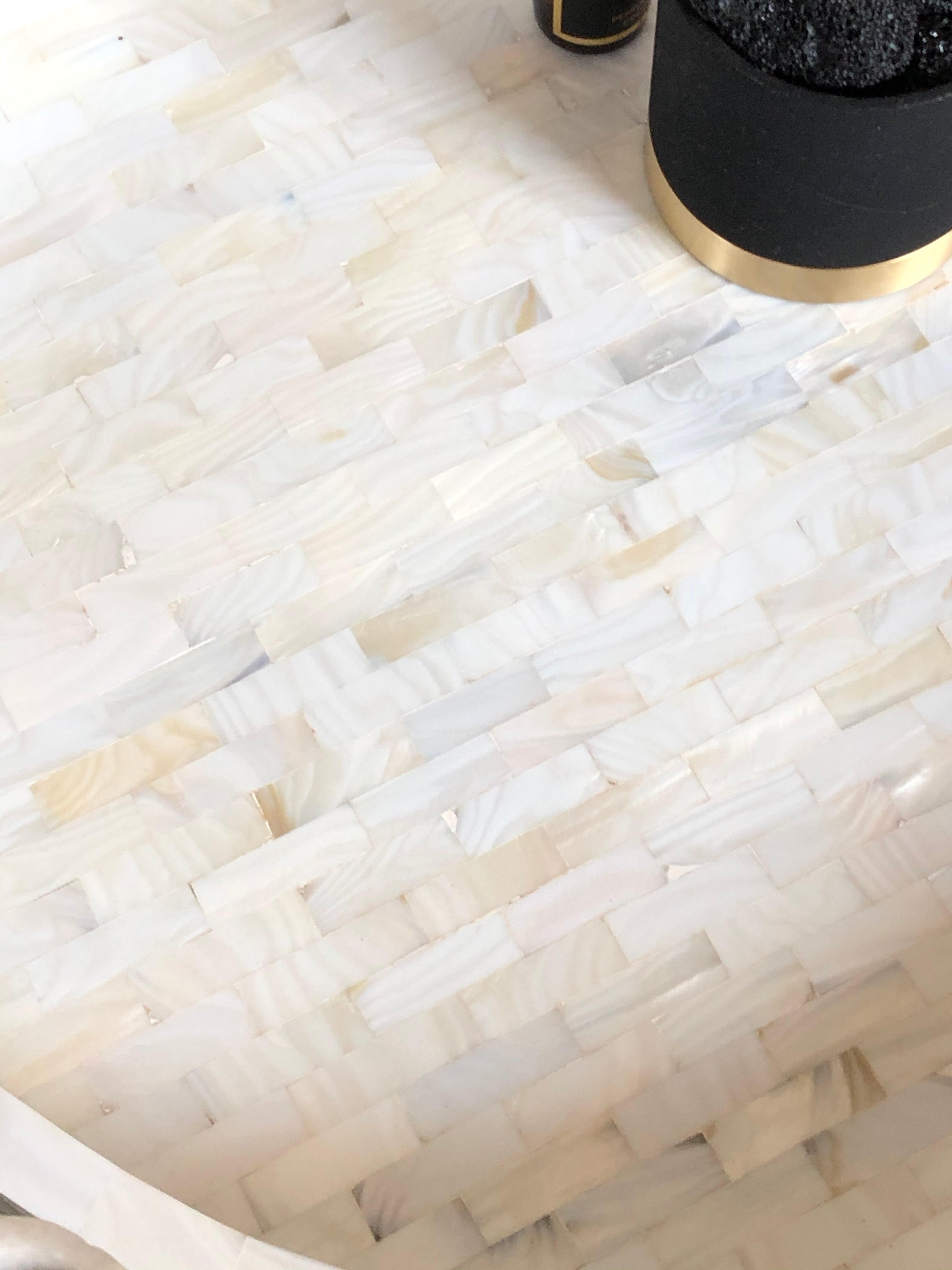Mother of Pearl Inlay Trivet in Black