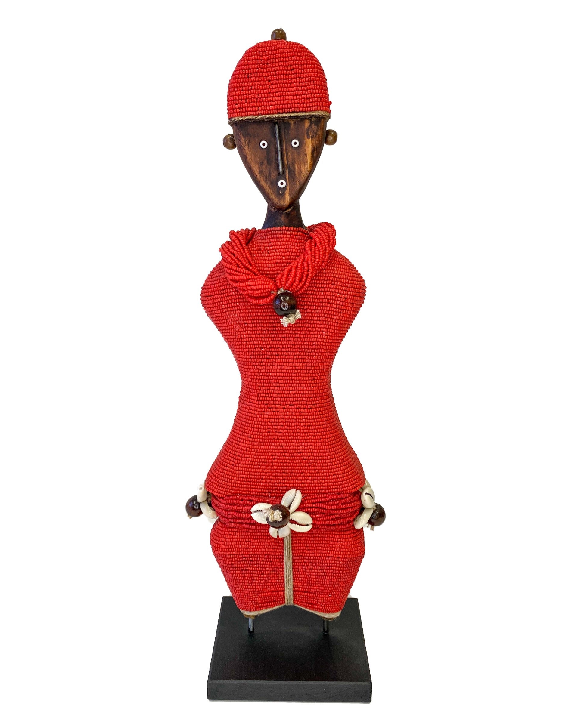 Ndamji Beaded Doll in Red