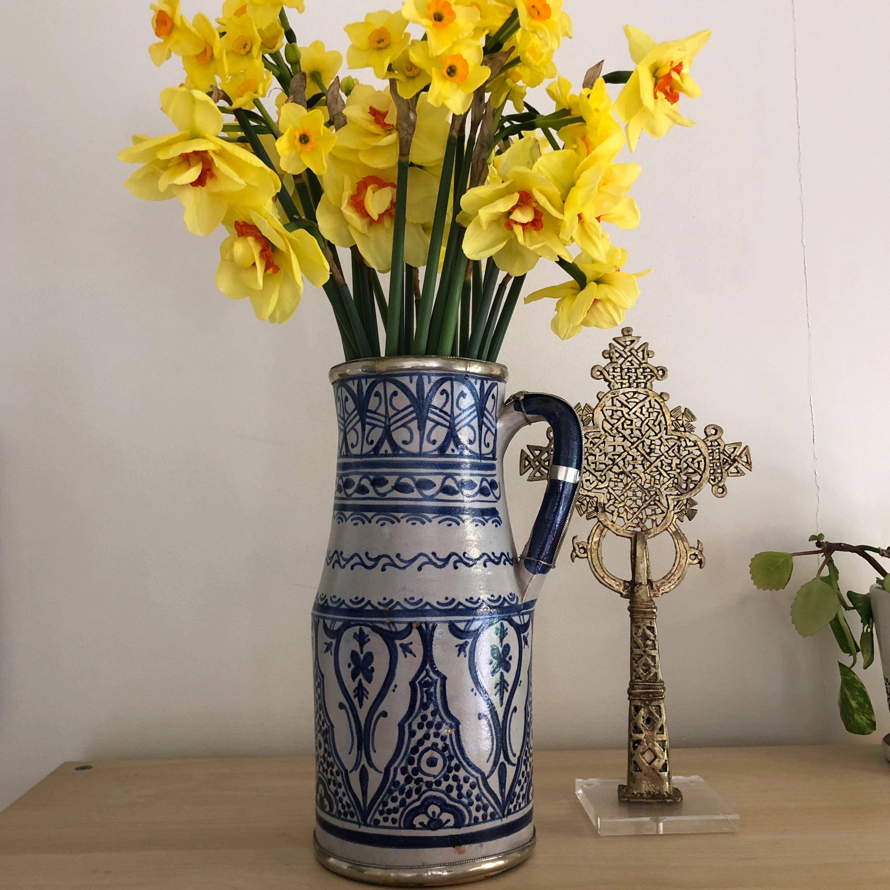 Moorish Fez Jug in Blue