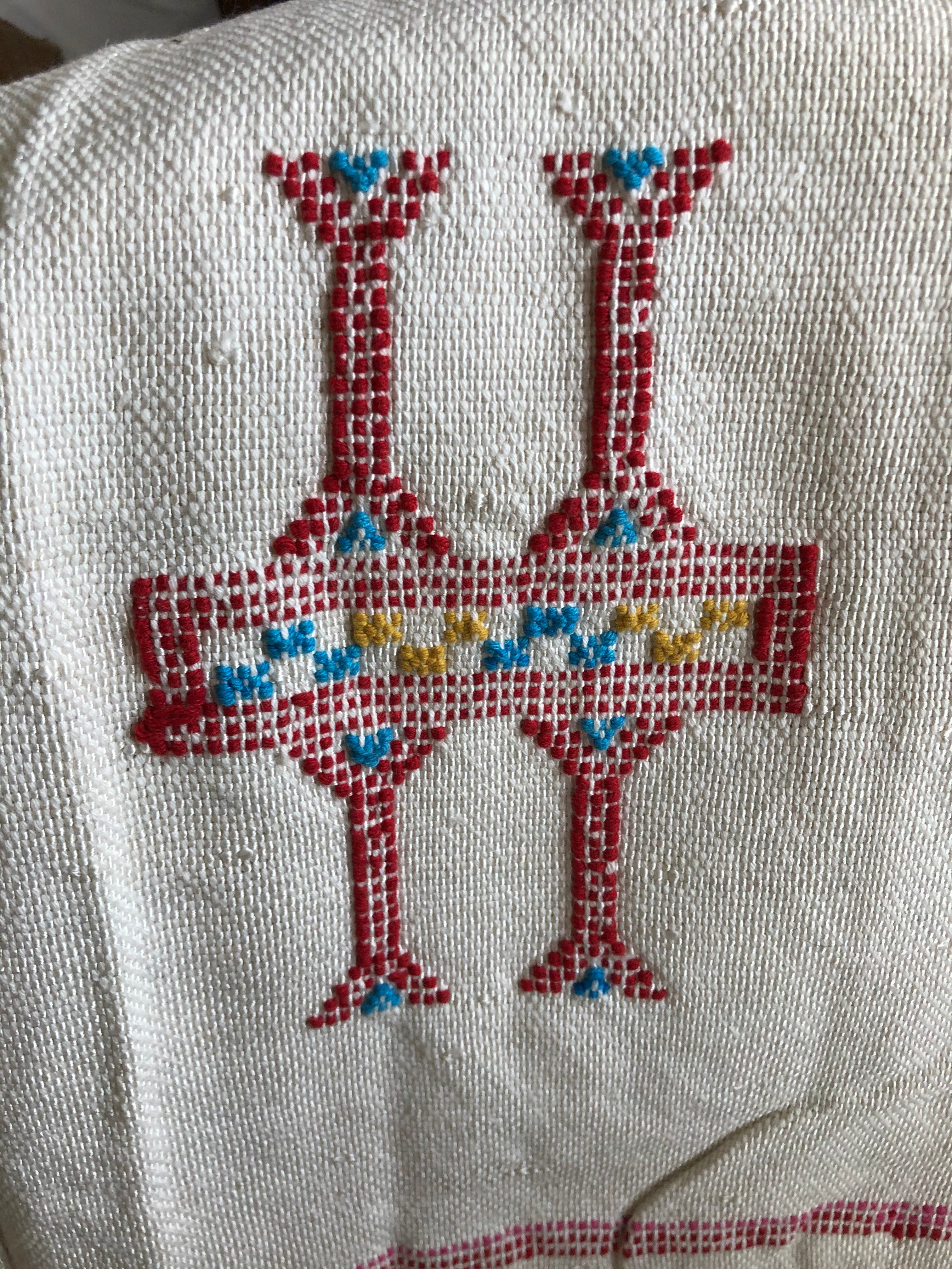 Genuine Moroccan Cactus Silk Pillow in Ivory II
