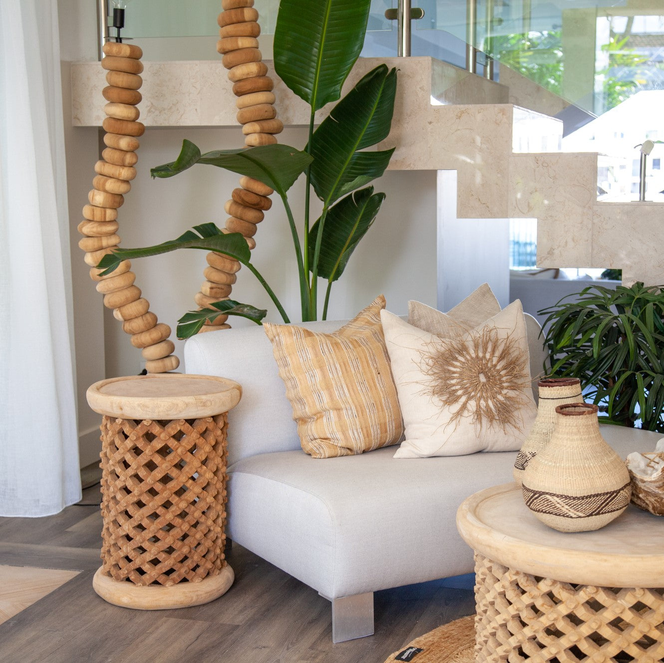 Bamileke Side Table in Natural