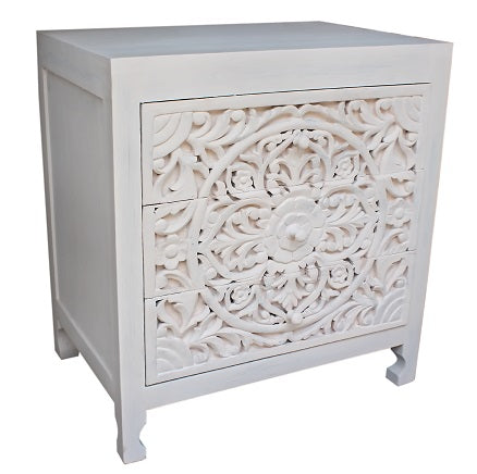 Carved Indian Console with Floral Detail